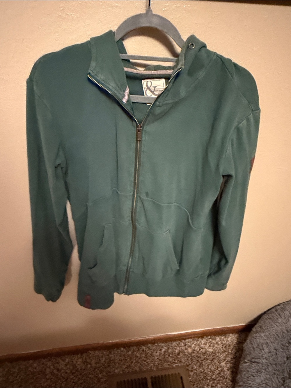 AMPERSAND AVE Teal Green Full-Zip Hoodie